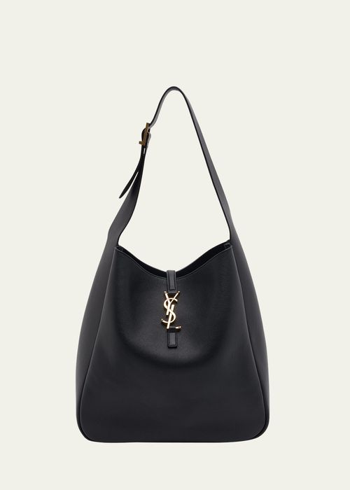 Le 5A7 Large YSL Shoulder Hobo Bag in Smooth Leather
