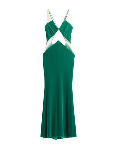 Elisabetta Franchi Red Carpet Woman Maxi dress Emerald green Size 6 Polyester, Elastane, Polyamide