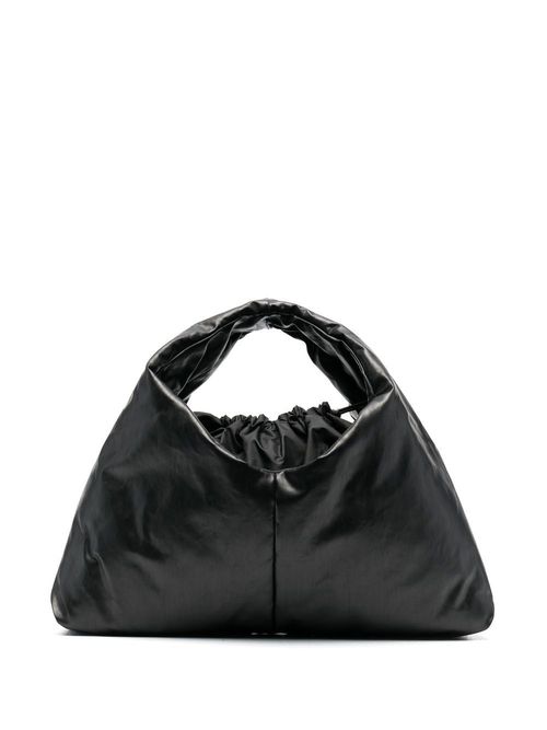 Anchor drawstring shoulder bag - Black