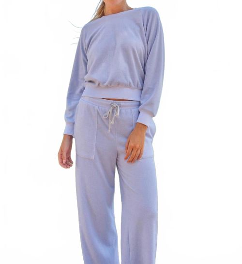 Raglan Sport Crew Sweatshirt In Sea Breeze
