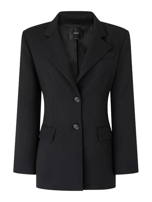 Fausta Pinstripe Lurex Black Limousine Jacket