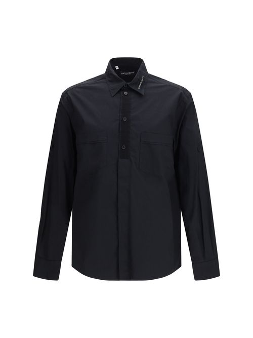 Cotton Pocket Shirt — Black