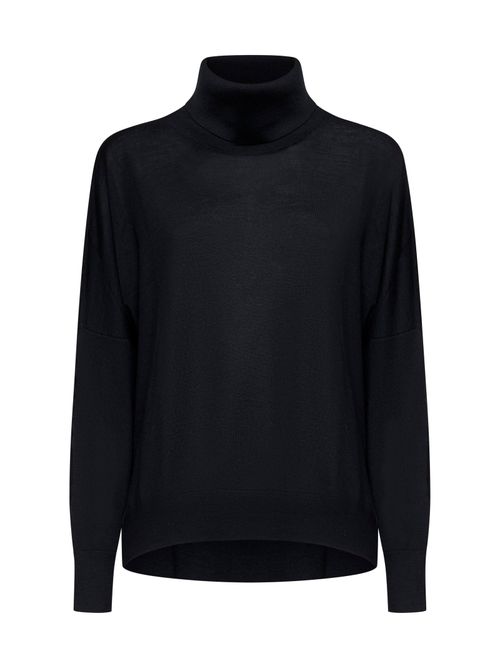 Wool Turtleneck Sweater — Black