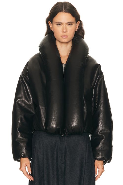 ALAÏA ALAΪA Padded Bomber Jacket in Noir Alaia - Black. 38 also in