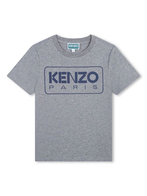 Logo-print cotton T-shirt - Grey