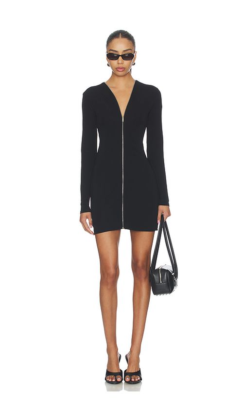Alexander Wang Continuous Zipper Mini Dress in Black. L also in XS
