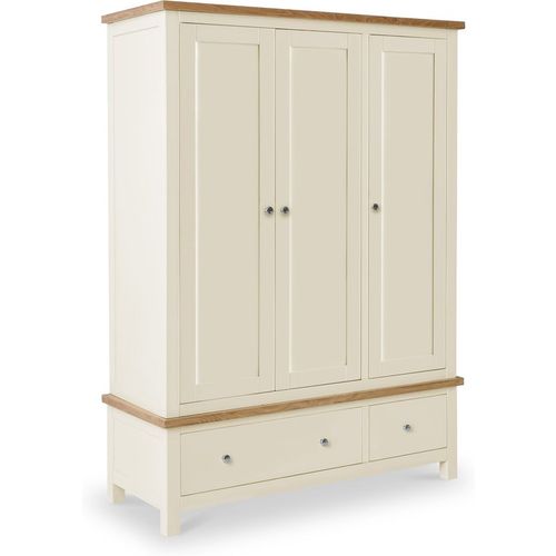 Farro Triple Wardrobe with Drawers | Grey, White & More | Roseland