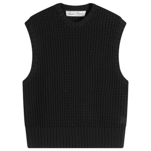 Men's Moss Stitch Knitted Vest Black