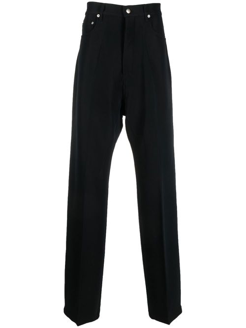 Geth wool silk-blend jeans - Black