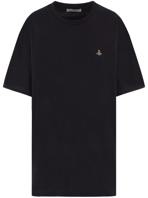 Orb-embroidered T-shirt - Black