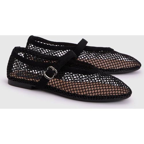 Dorothy Perkins Faith: Shelly Netted Faux Leather Ballet Flats In Black