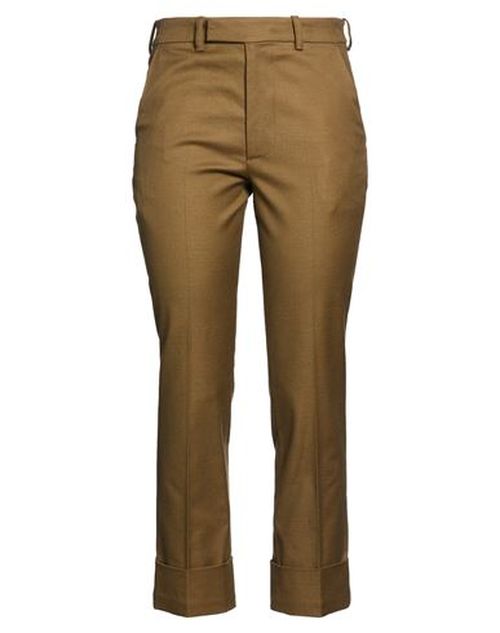 Woman Pants Khaki Size 6 Cotton, Wool, Polyamide, Elastane