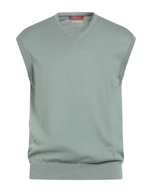 Man Sweater Sage green Size L Cotton