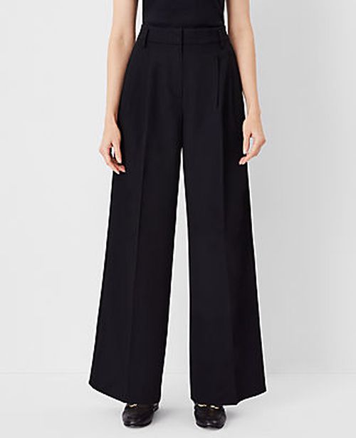 Ann Taylor The Petite Pleated Wide-Leg Pant