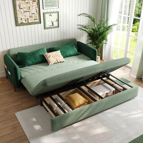 Daybed with Trundle & Storage King Size Pull Out Sleeper Sofa