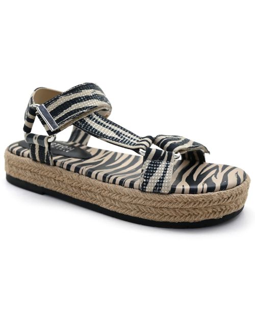 Women's Coast Wedge Sandals - Black/Natural Zebra