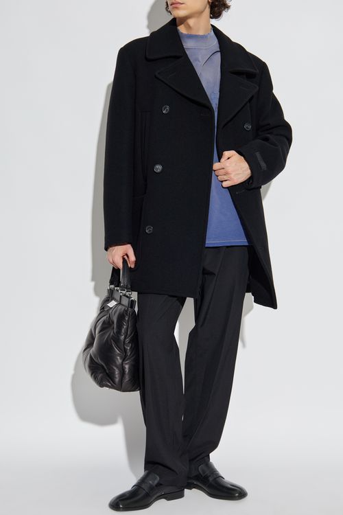 MM6 Maison Margiela Double-breasted Coat, Men's, Black