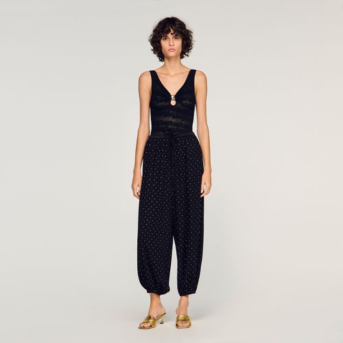 Jewelry detail knit bodysuit