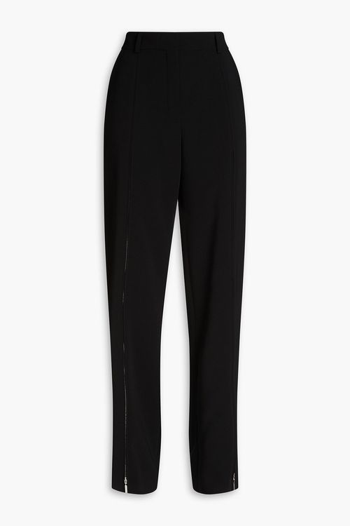 Twill straight-leg pants