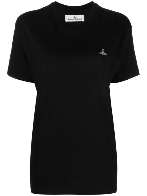 Orb-embroidered cotton T-shirt