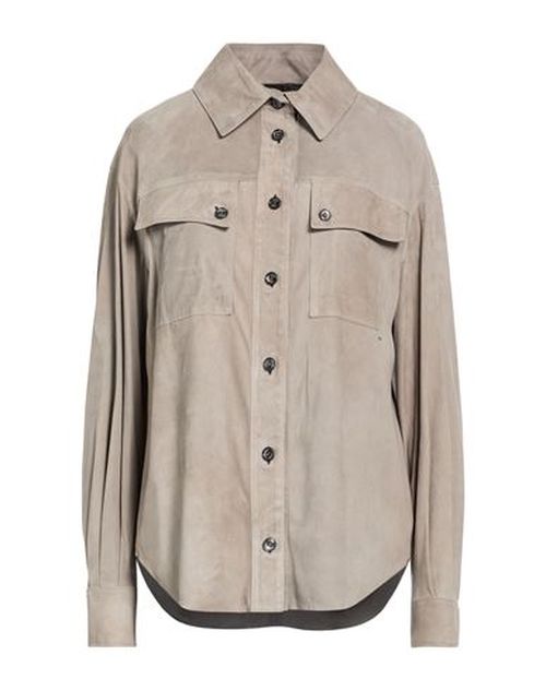 Woman Shirt Taupe Size 4 Leather