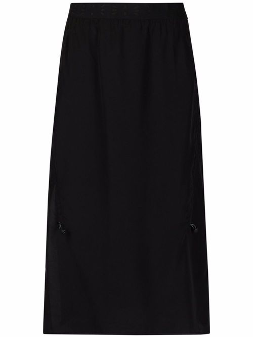 Shift silk midi skirt - Black