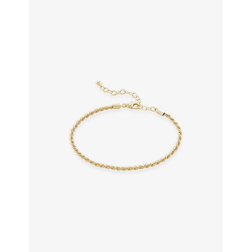 Womens Yellow Gold Rope Recycled 18ct Yellow-gold Vermeil Plated Sterling-silver Chain Bracelet 