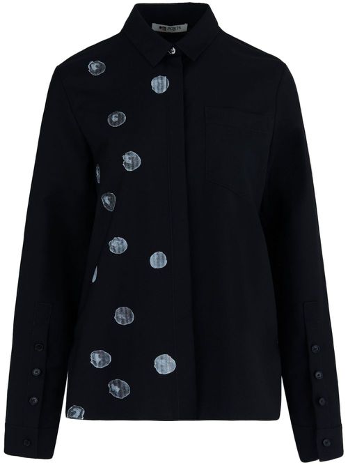 Alpine Ice Cube Print shirt - Black