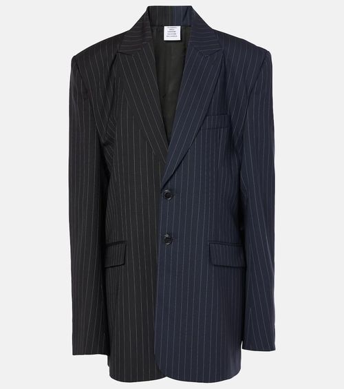 Pinstripe wool blazer