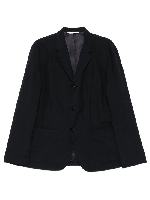 Jake Patch-Pocket Single-Breasted Wool Blend Jacket