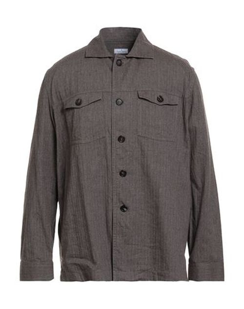 Man Shirt Taupe Size M Cotton
