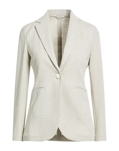 Woman Blazer Light grey Size 6 Cotton, Linen, Polyamide