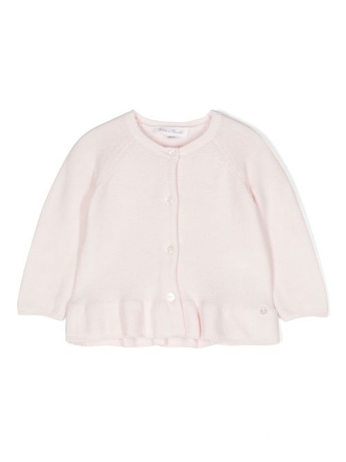 Purl-knit cardigan - Pink
