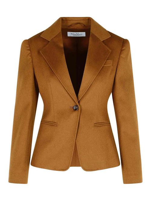 Glenn Short Jacket In Camel Leather Drap