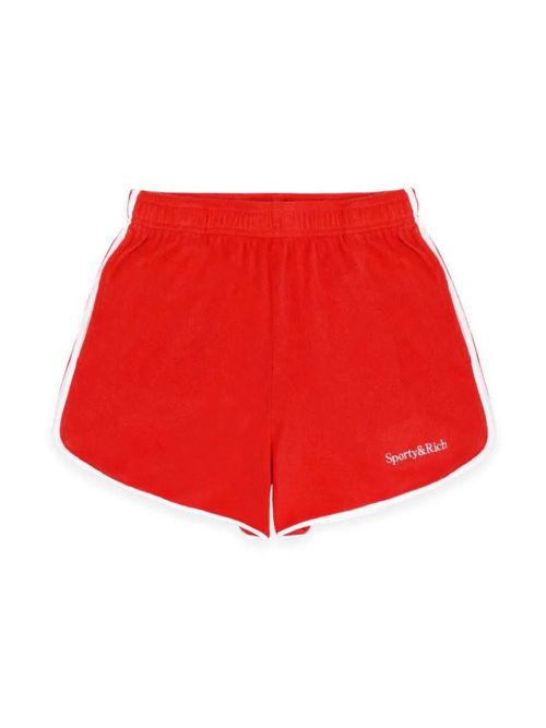 Serif Logo mini shorts - Red