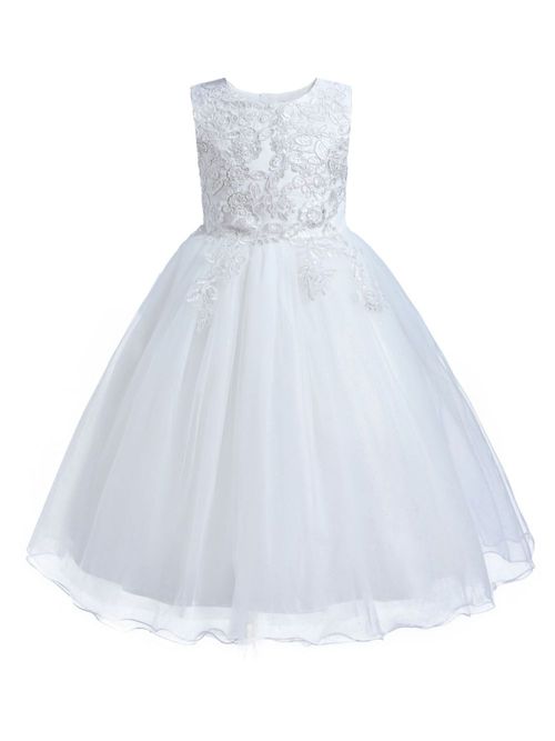 Halsey embroidered dress - White