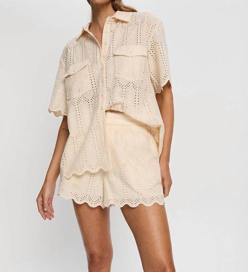 Estelle High Waist Short In Cream