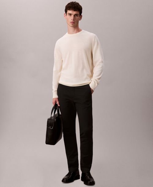 Men's Slim Stretch Cotton Pants - Black