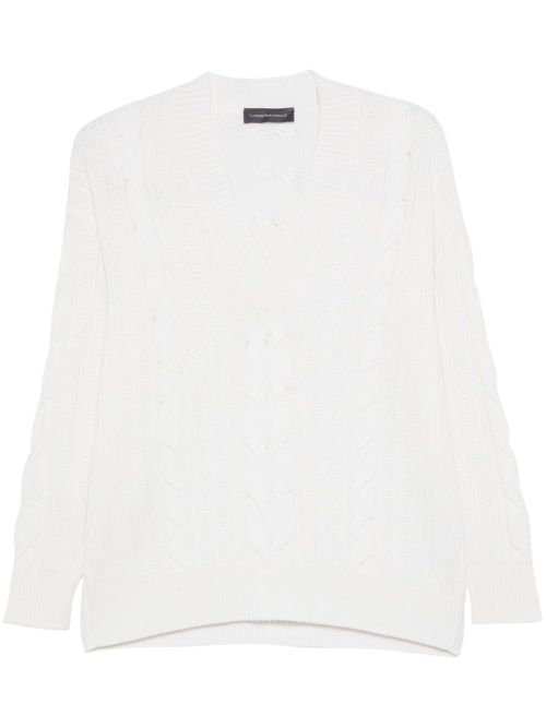 Cable-knit sweater - Neutrals