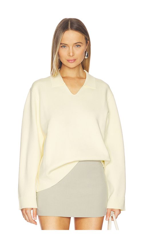 SAMSOE SAMSOE Saanne Polo Sweater in Ethereal Green. M also in L