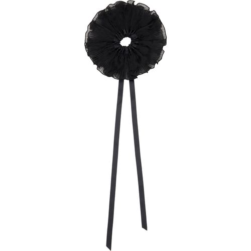 SSENSE Exclusive Black Orchid Pleated Organza Scrunchie
