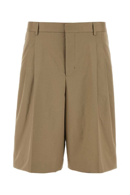 Waist Bermuda Shorts — Beige