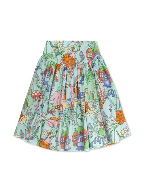 Graphic print skirt - Green