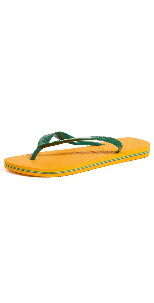 Brazil Logo Sandals Yellow Pop