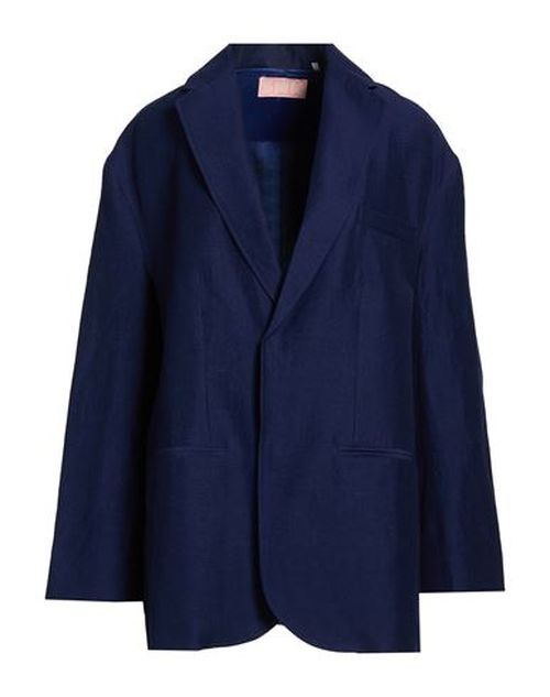Woman Blazer Navy Size 2 Polyester, Viscose, Elastane
