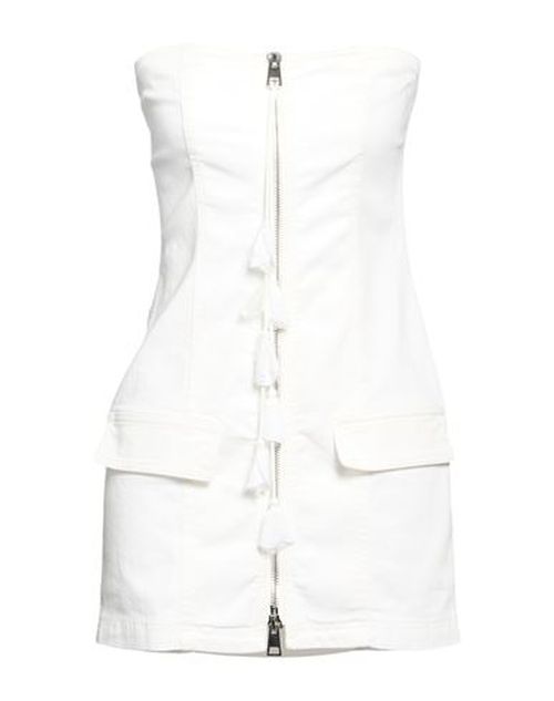 Woman Mini dress Off white Size 8 Cotton, Elastomultiester, Elastane