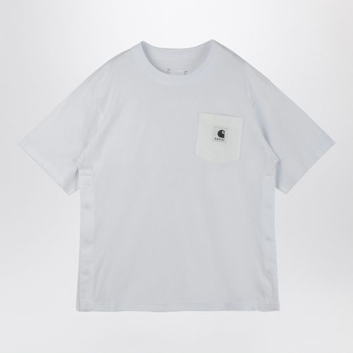 Sacai X Carhartt Wip White Cotton T-Shirt With Logo Patch