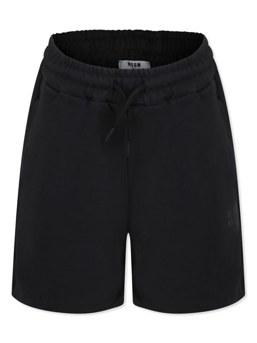 Logo-print shorts - Black