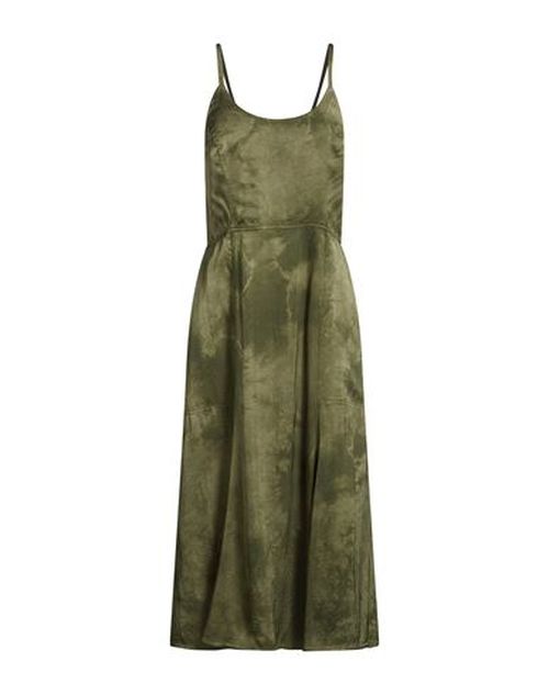 Woman Midi dress Military green Size 2 Rayon