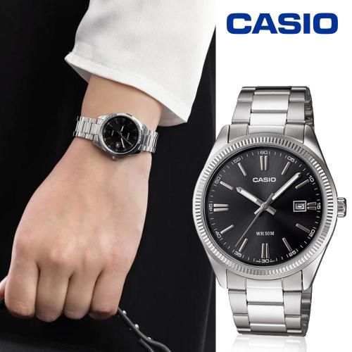 Casio 백화점AS 카시오 빈티지 클래식 MTP-1302D-1A1VDF 메탈 시계 남여공용 손목시계 지코스모 공식수입
